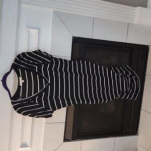 Black/white stripe dress